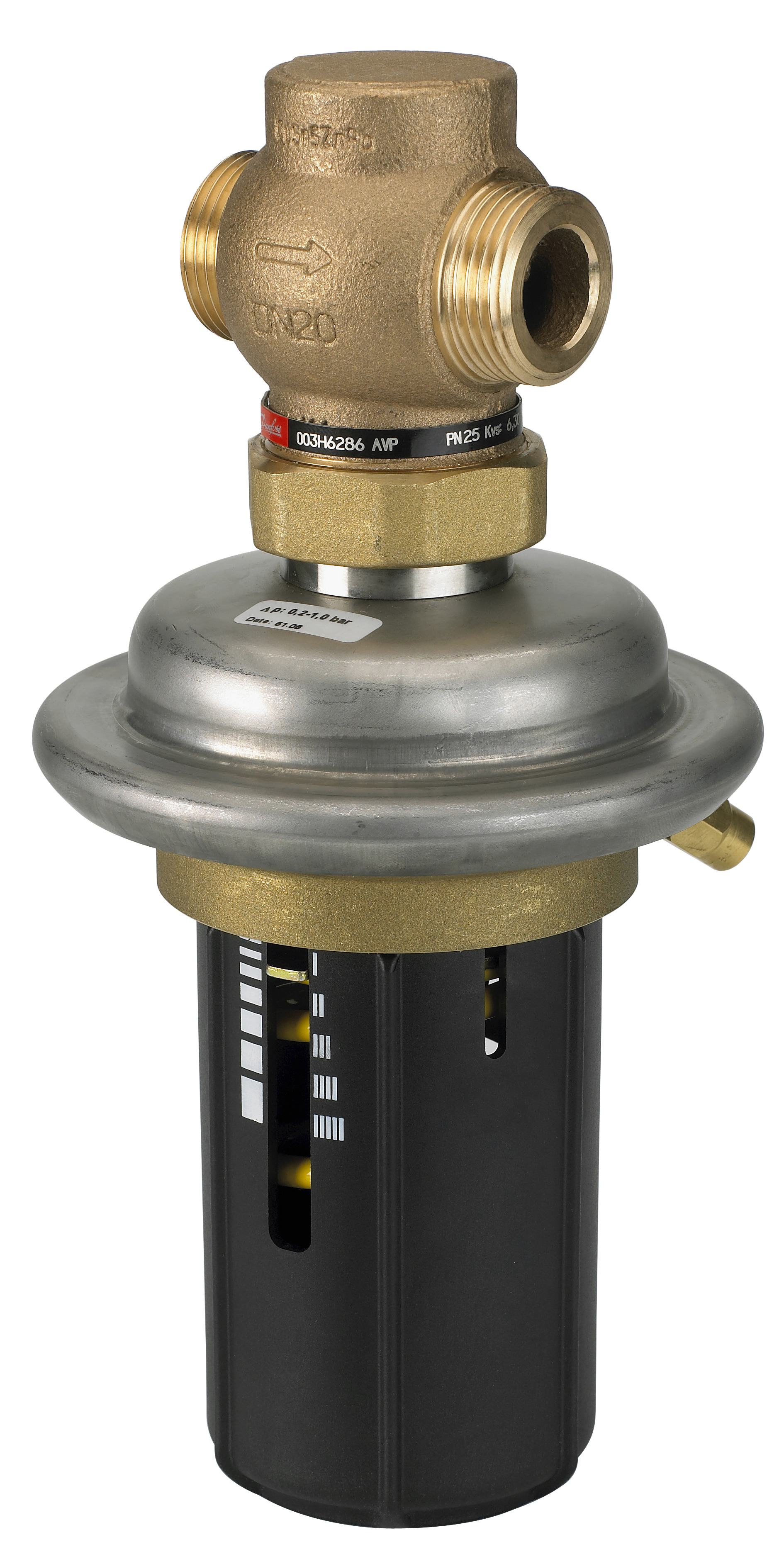 Danfoss Регулятор перепада давлений DPR для монтажа на подающем трубопроводе РПД DPR PN25 50/25/0,2-1,0фл./под. 003H6110  - Вид №22