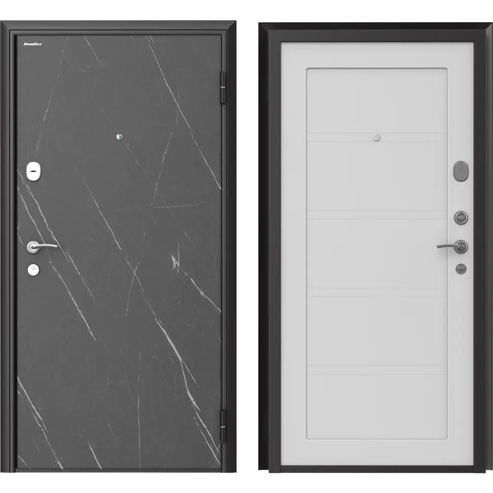Дверь входная металлическая Премиум New 98x205 см правая серый силк маус 88483554 STLM-2165770 DOORHAN 