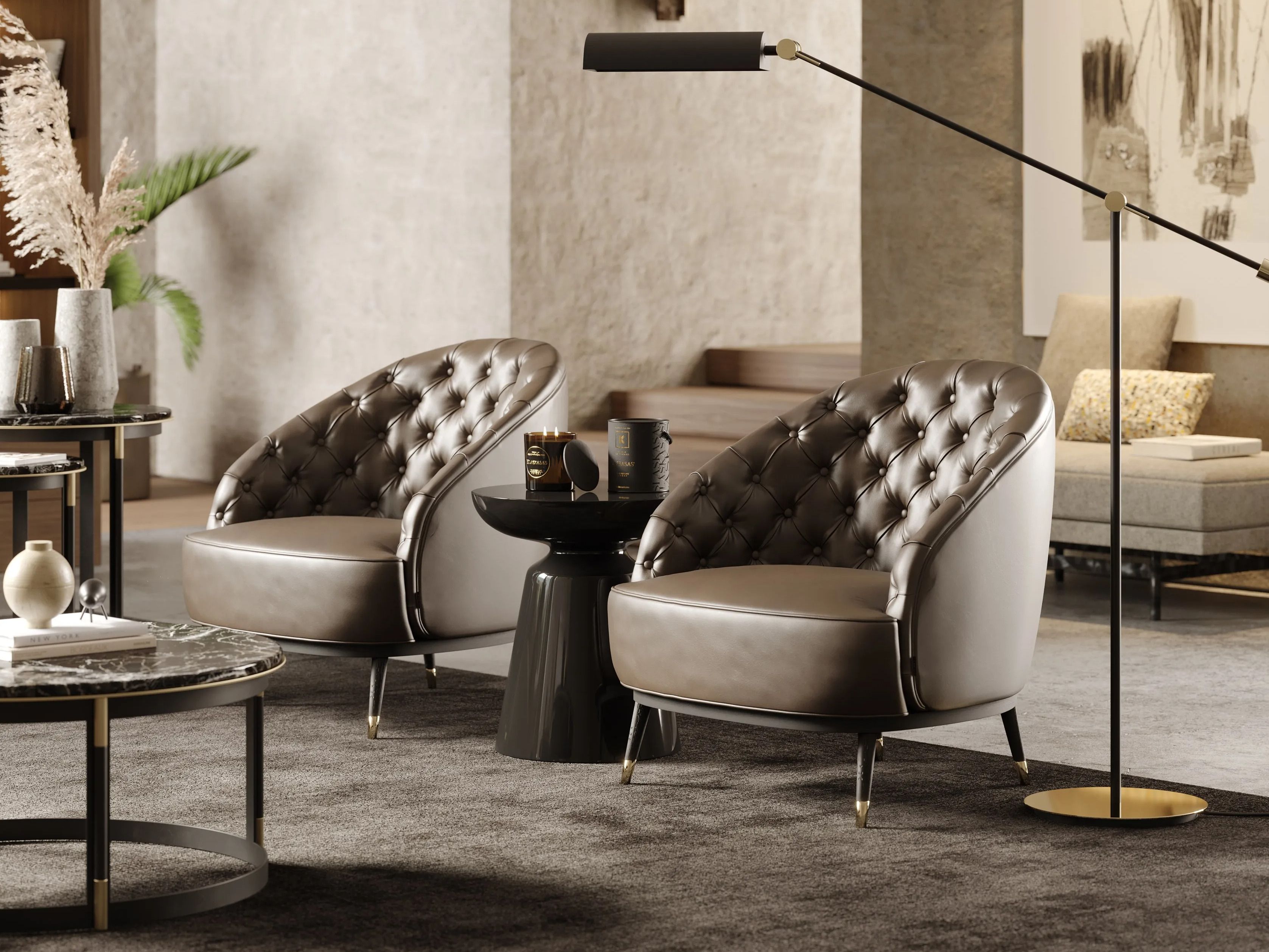 Круглый деревянный журнальный столик Laskasas ARCH-00032863 - Вид №5