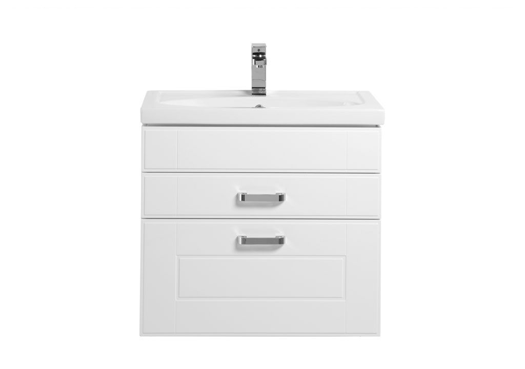 Тумба с раковиной Aquanet Рондо 70 белый (2 ящика) 0018915400185343 - Вид №2