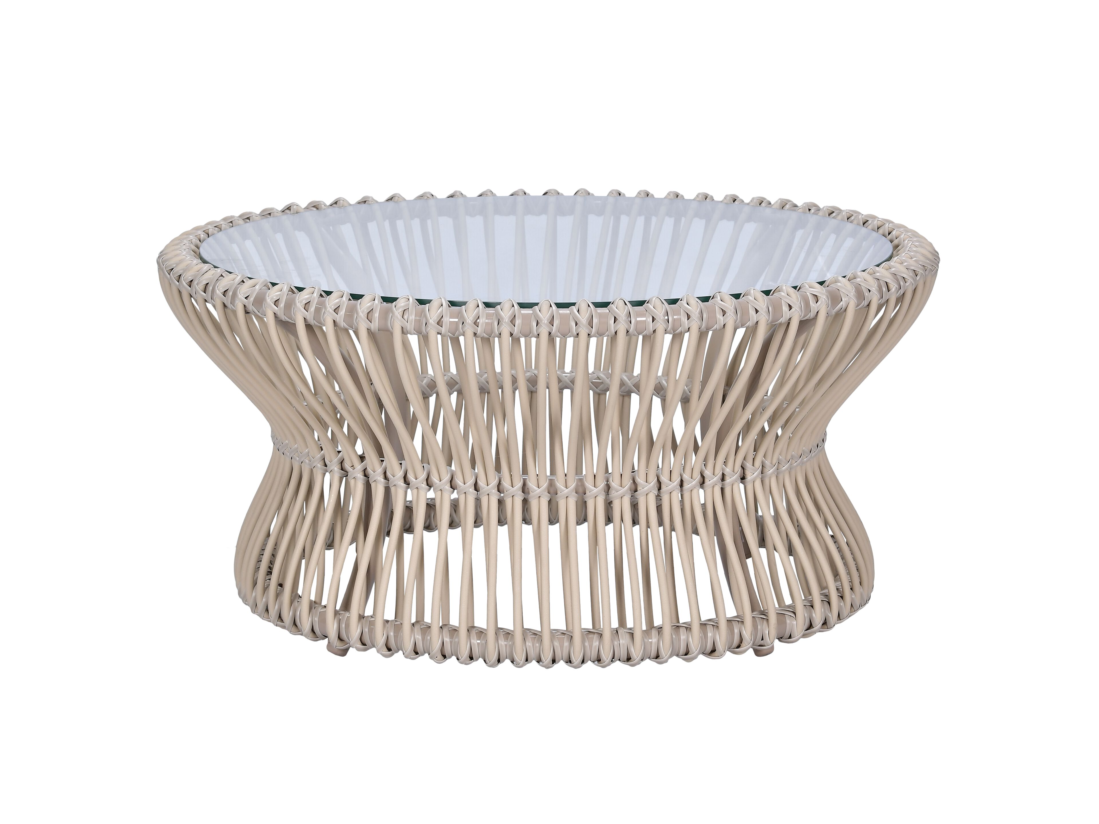 Круглый деревянный и стеклянный садовый журнальный столик cbdesign Capriccio ARCH-00140644 - Вид №20