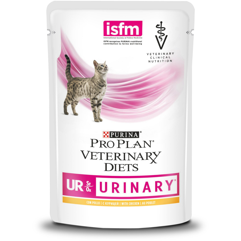 ПР0039974 Корм для кошек Veterinary Diets при болезни нижних отделов мочевыводящих путей, курица пауч 85г Pro Plan 