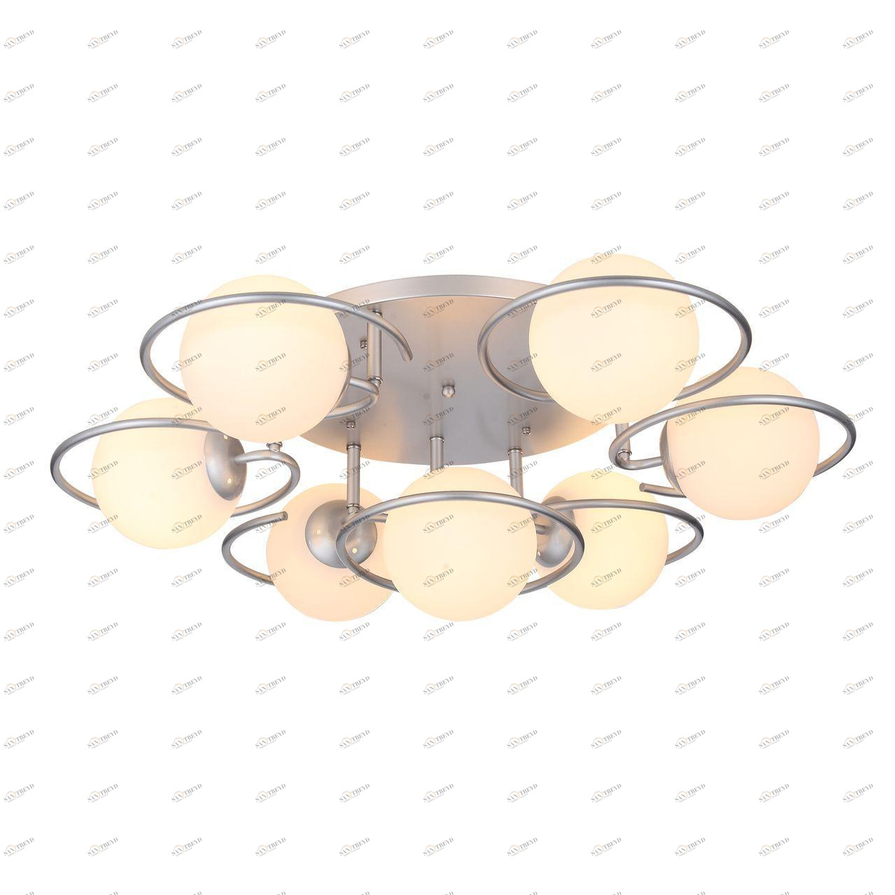 Потолочная люстра ST Luce Galio SL418.102.07 ST LUCE ДИЗАЙНЕРСКИЕ, GALIO 328349 Белый;серебро 