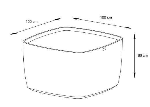 Бетонная квадратная плантатор Kremen ARCH-00045097 - Вид №7