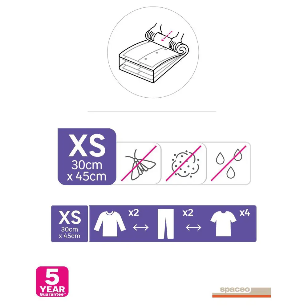 Вакуумные пакеты Spaceo для компактного хранения 30x45 см 82658187 STLM-0033011 - Вид №2