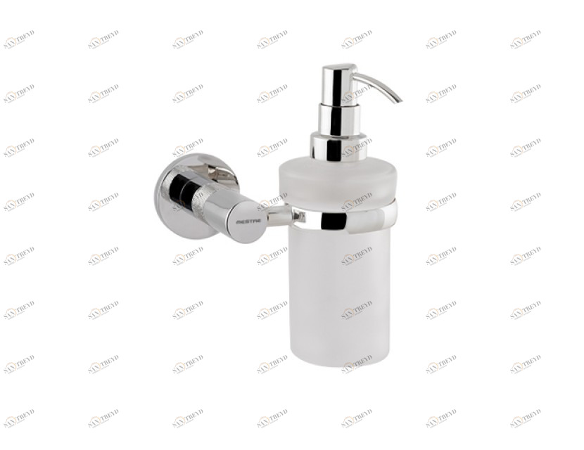 071086.P00.50 Настенный дозатор мыла с декорированным латунным кольцом Яркий хром Mestre 