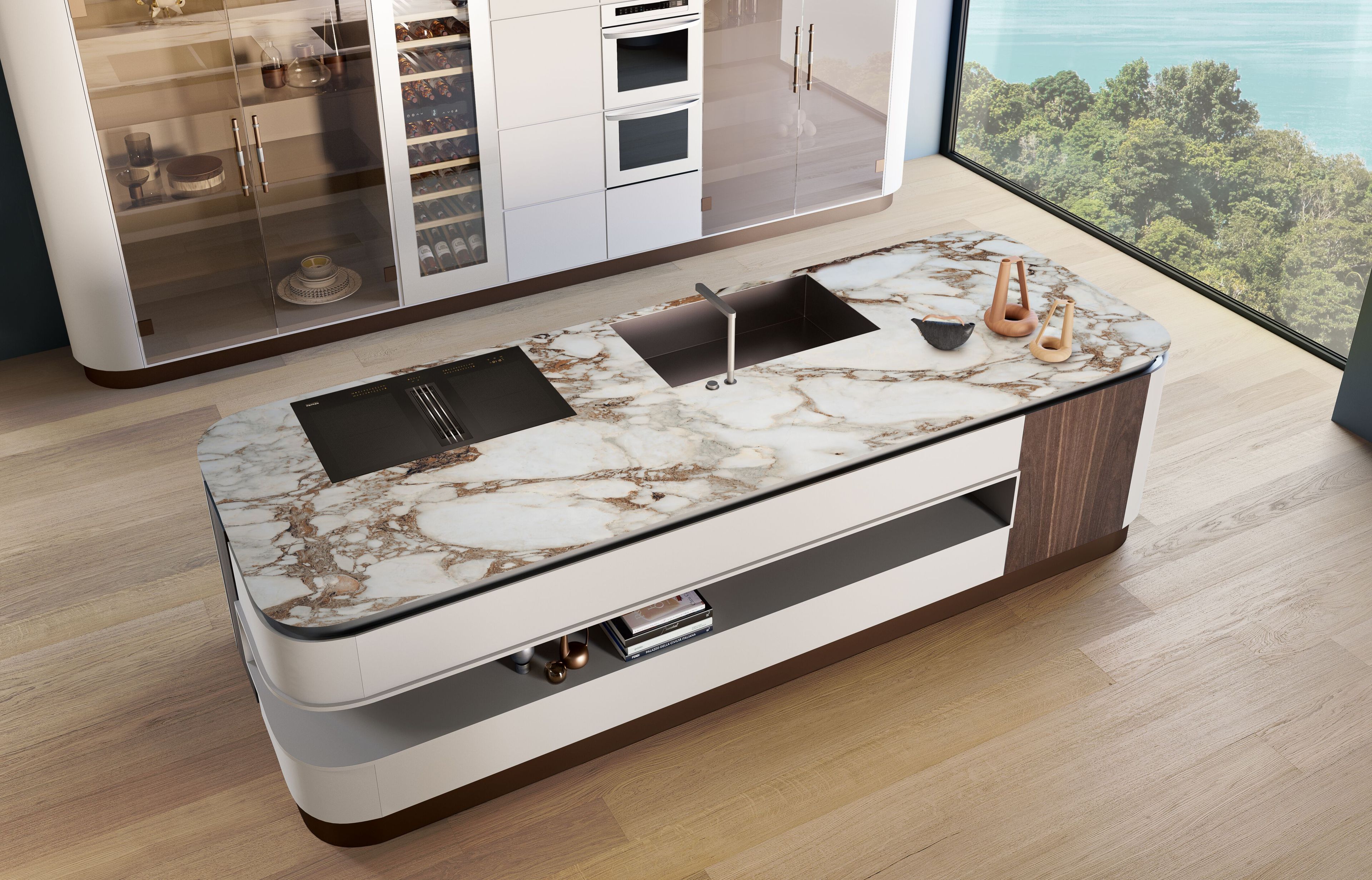 Выдвижная кухня с островом на заказ Bizzotto Italia Атмосфера ARCH-00077572 - Вид №6