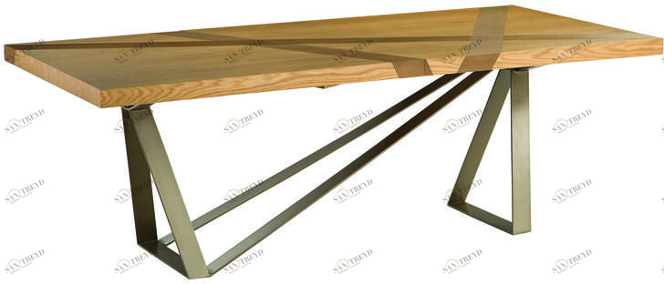 Roche Bobois Прямоугольный обеденный стол из фанерованной древесины Track sun-id-1378121