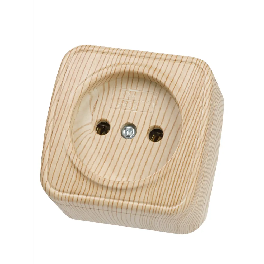 Розетка накладная TDM Electric Дача в цвете сосна 89376327 Серия отсутствует STLM-1116735