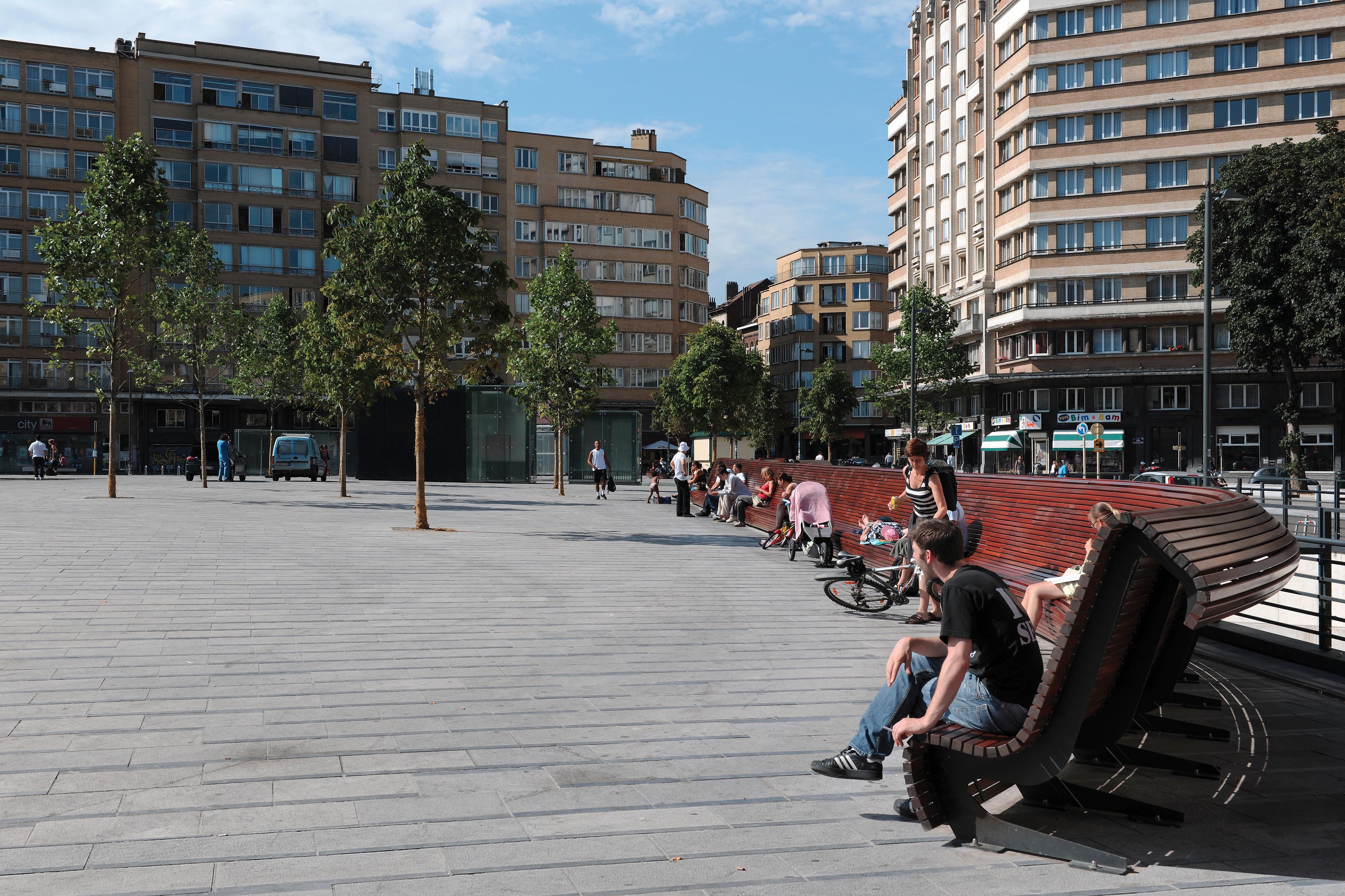 Модульная деревянная скамья со спинкой City Design ARCH-00055105 - Вид №2