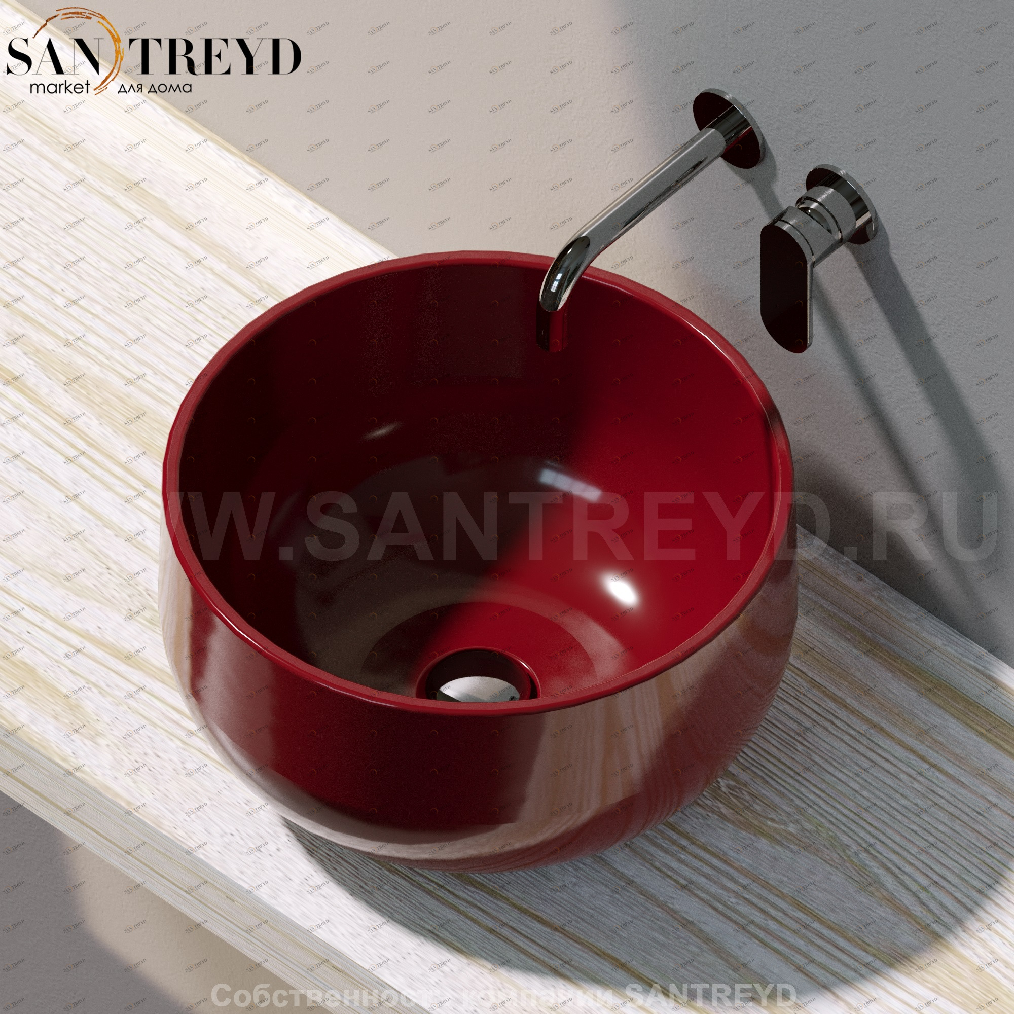 SD42L3011 Накладная раковина на столешницу  круглая Ceramica Flaminia Saltodacqua