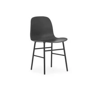 Стул без ручек Form с металлическими ножками 78х48х52 см, черный
