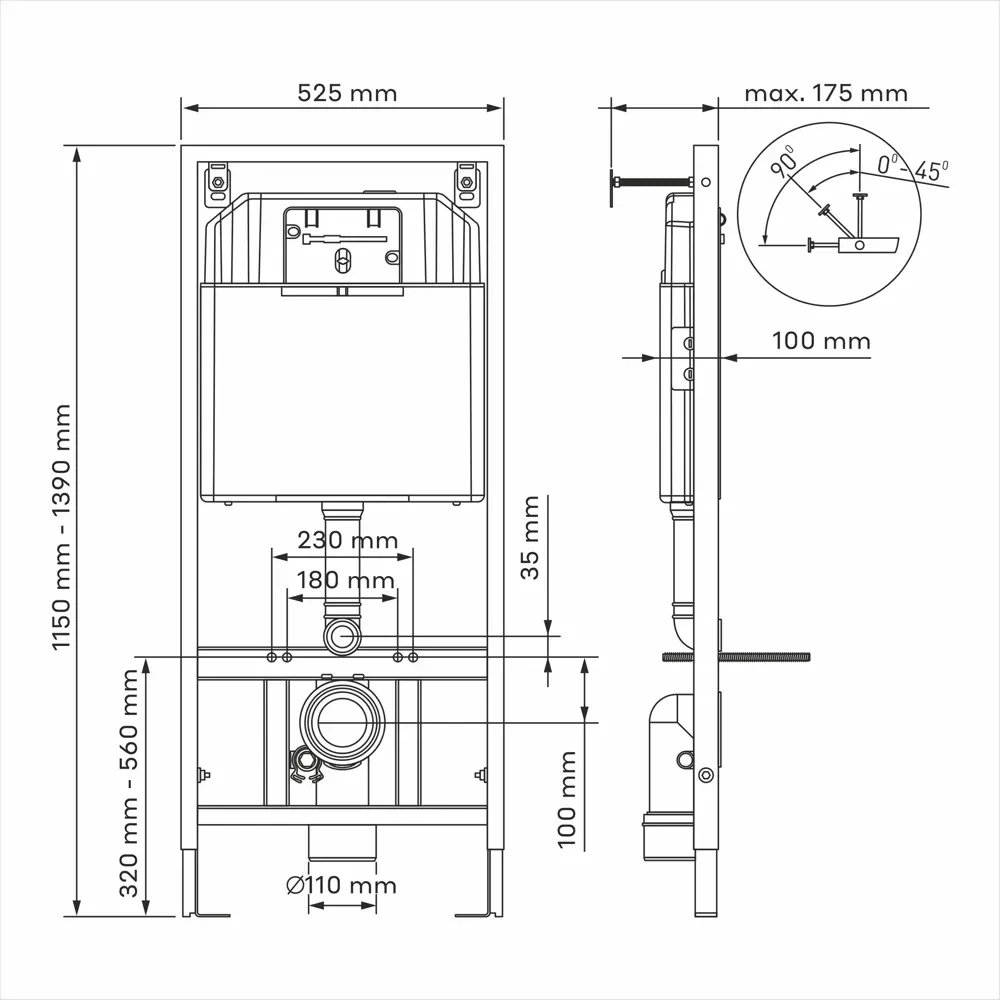 Комплект инсталляция с унитазом Berges Drop с кнопкой цвет белый 85586108 STLM-2199966 - Вид №6