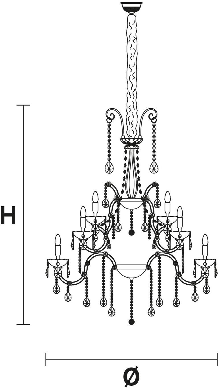 Masiero Крашеная металлическая люстра с кристаллами Maria teresa sun-id-1358751 - Вид №1