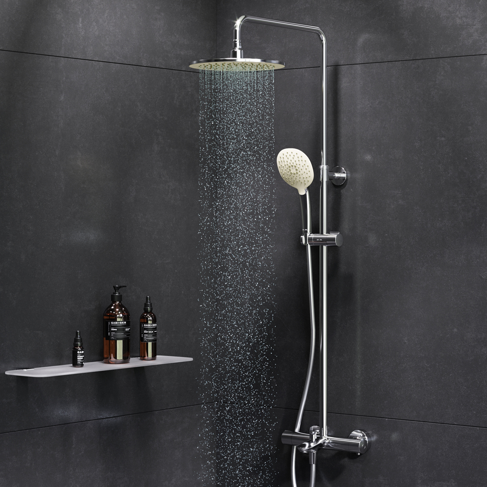 F0770A510 Spirit V2.0 душ.система набор: смеситель д/ванны/душа с термостатом верхн. душ d 250 мм AM.PM Spirit 2.0  - Вид №1