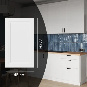 KONSENSA Фасад Котлас белый матовый для кухни в неоклассическом стиле 89387724