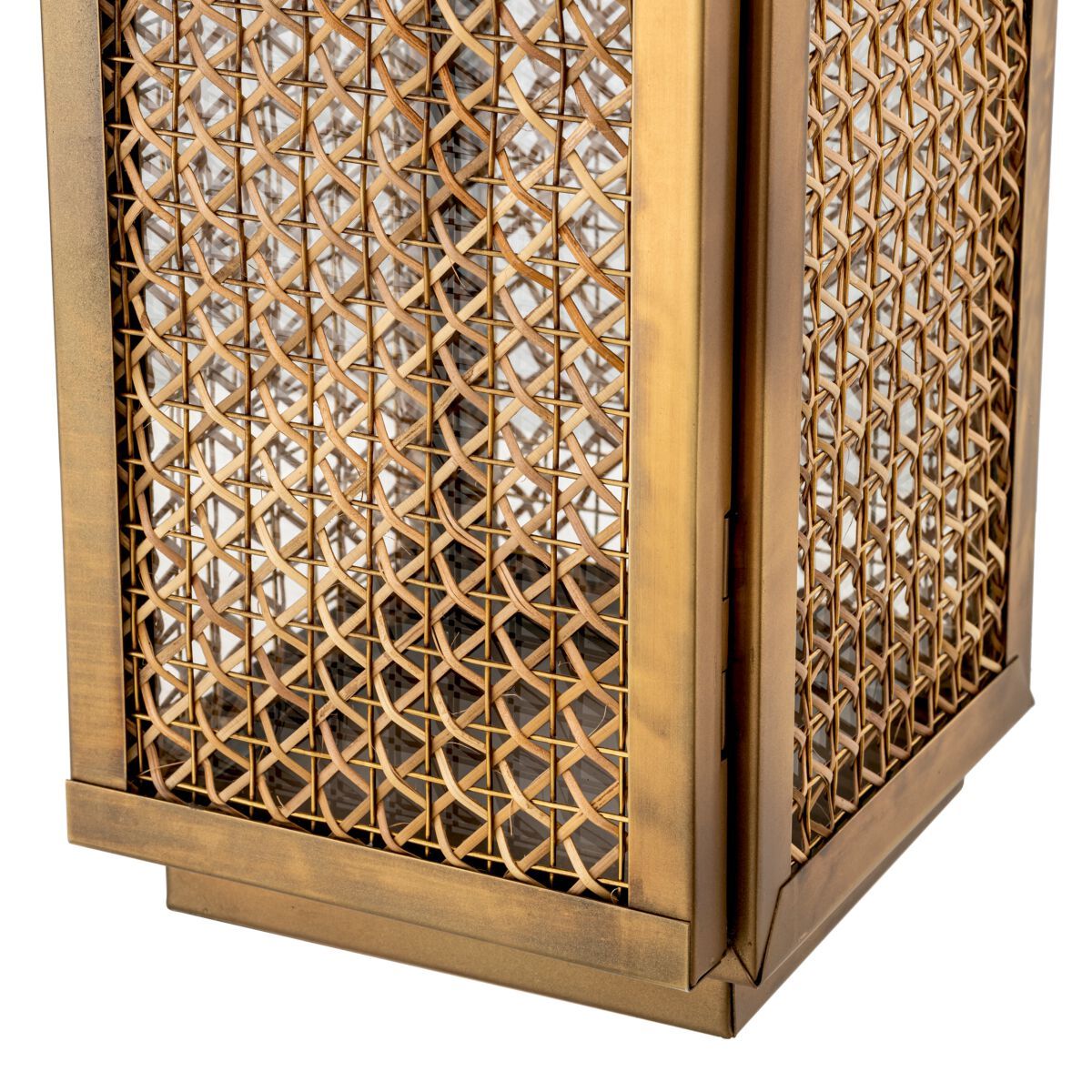 Фонарь из латуни и ротанга Eichholtz ураган ARCH-00054317 - Вид №2