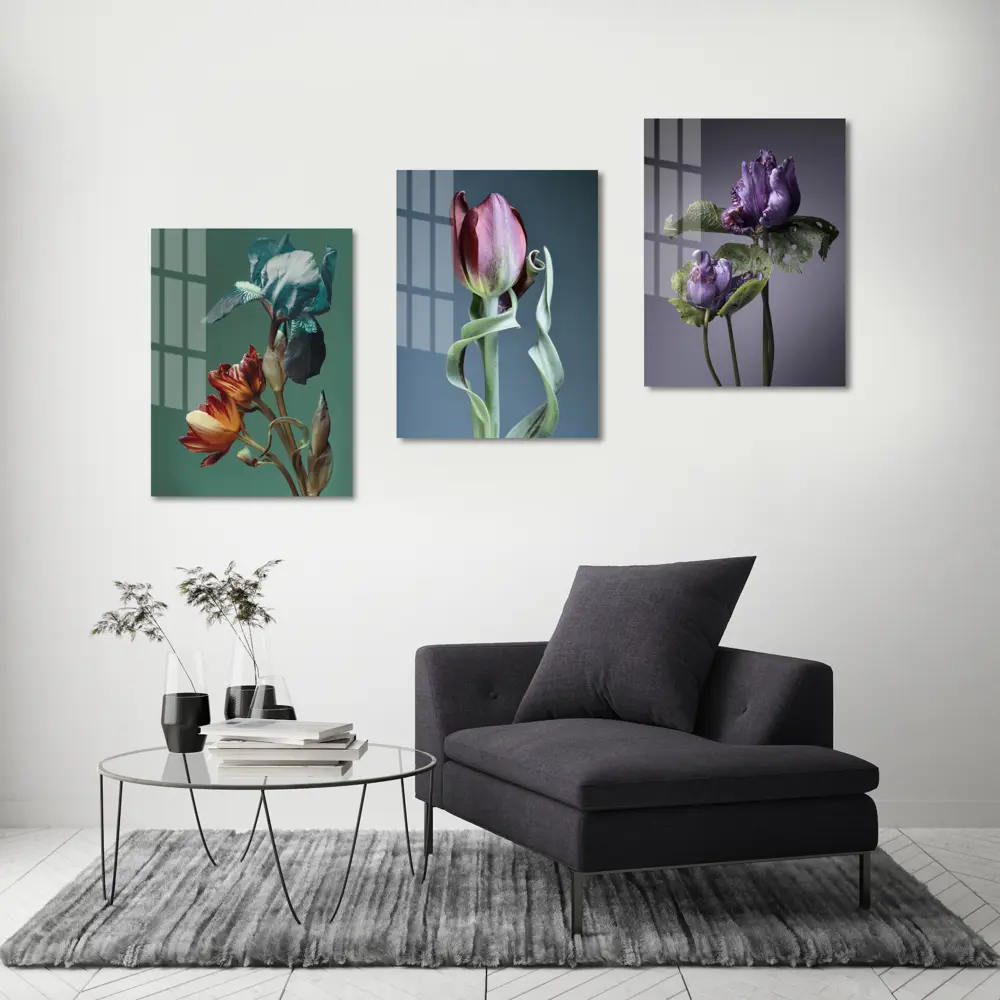 Картина на стекле "Цветы зеленые" 60x80 см 82924207 STLM-2153786 ARTABOSKO  - Вид №5