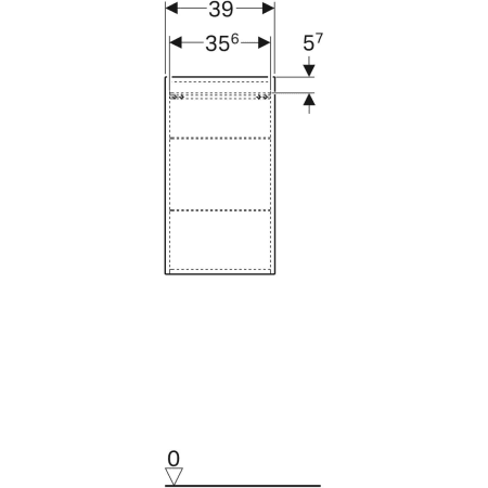 869011000 Подвесной шкаф Geberit Renova Plan с одной дверью Geberit  - Вид №3
