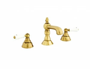 035001.M00.00 Раковина на три отверстия с фарфором Золото 24К