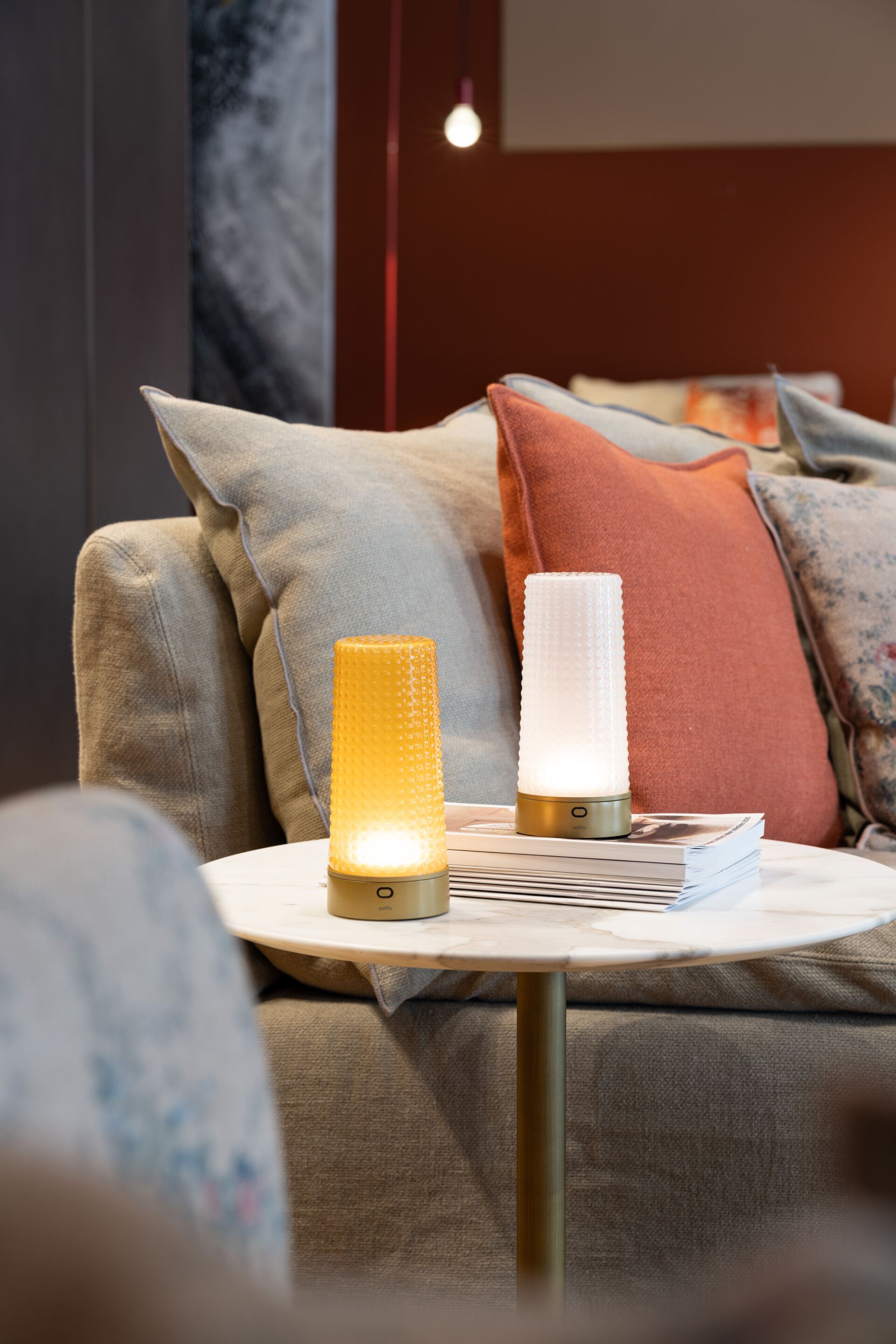 Алюминиевая аккумуляторная настольная лампа Zafferano Puff ARCH-00129191 - Вид №3