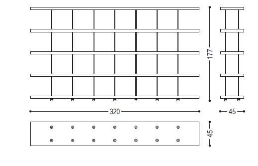 Двухсторонний книжный шкаф из массива дерева и планки Riva 1920 этаж ARCH-00025314 - Вид №2