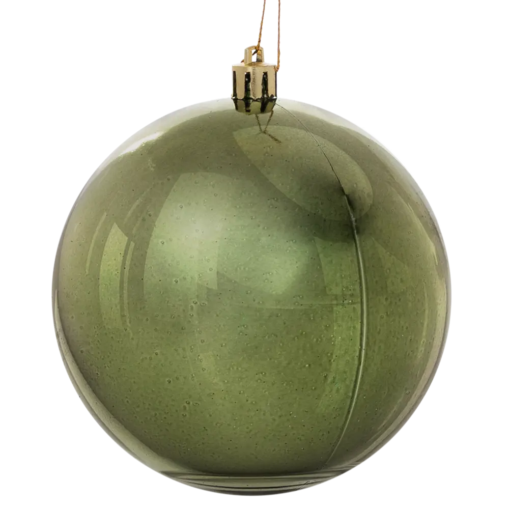 Набор елочных шаров KREAFORTA зеленые с блестками 8 шт. ø10 см 89420546 STLM-1580058 - Вид №4