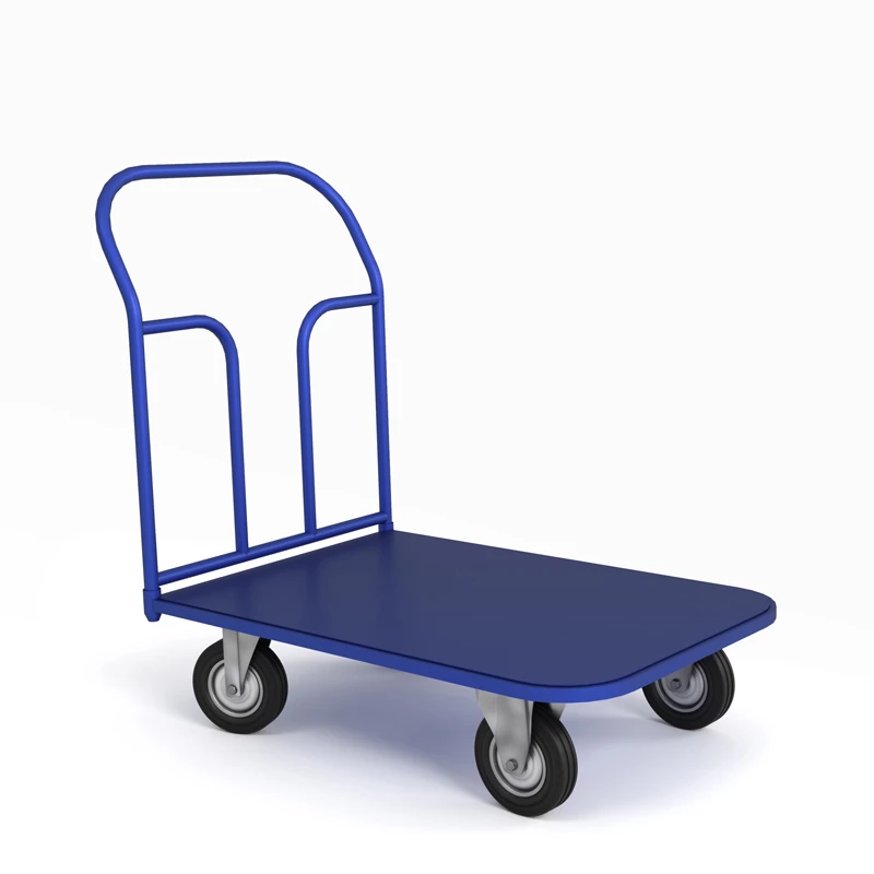 Тележка платформенная ТП 2 (г/п 450 кг, 900x600 мм, колеса черная резина 160 мм) Верстакофф 65-0189