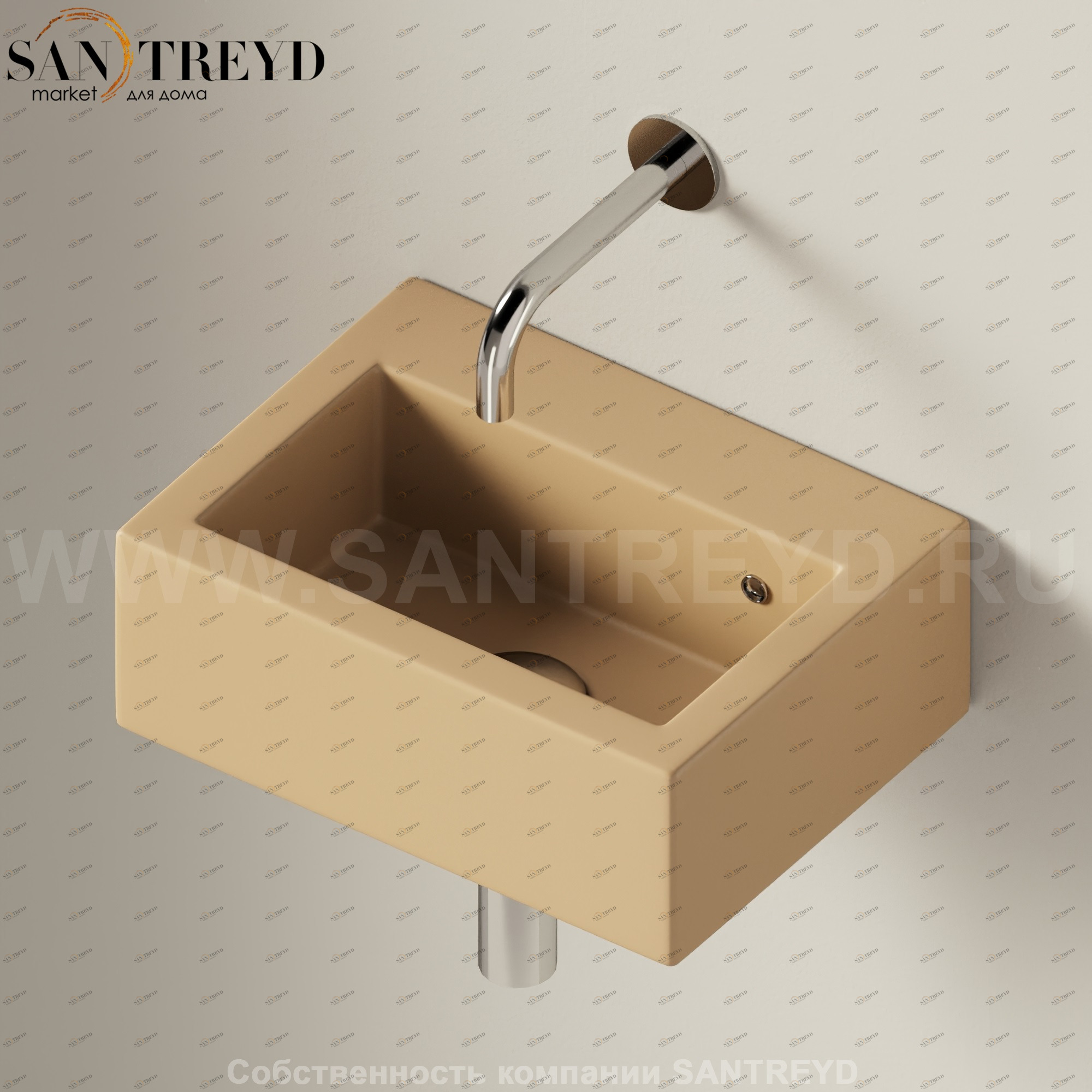 50889004 Подвесная раковина настенная прямоугольная Ceramica Flaminia Acquagrande