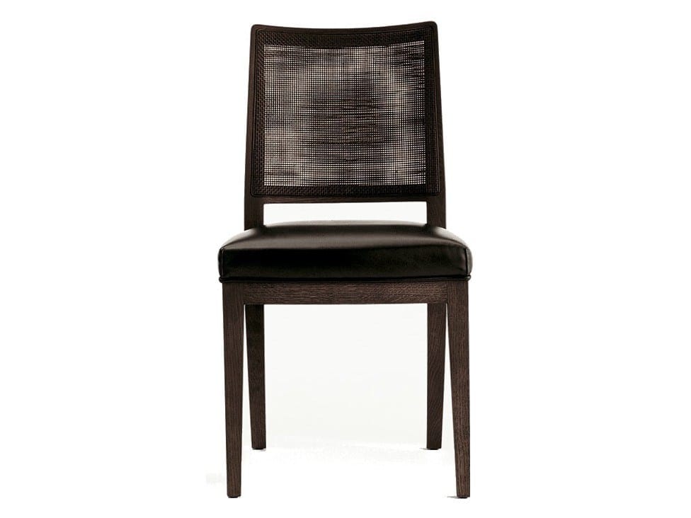 Стул из массива дерева с соломенной спинкой Maxalto ARCH-00144374