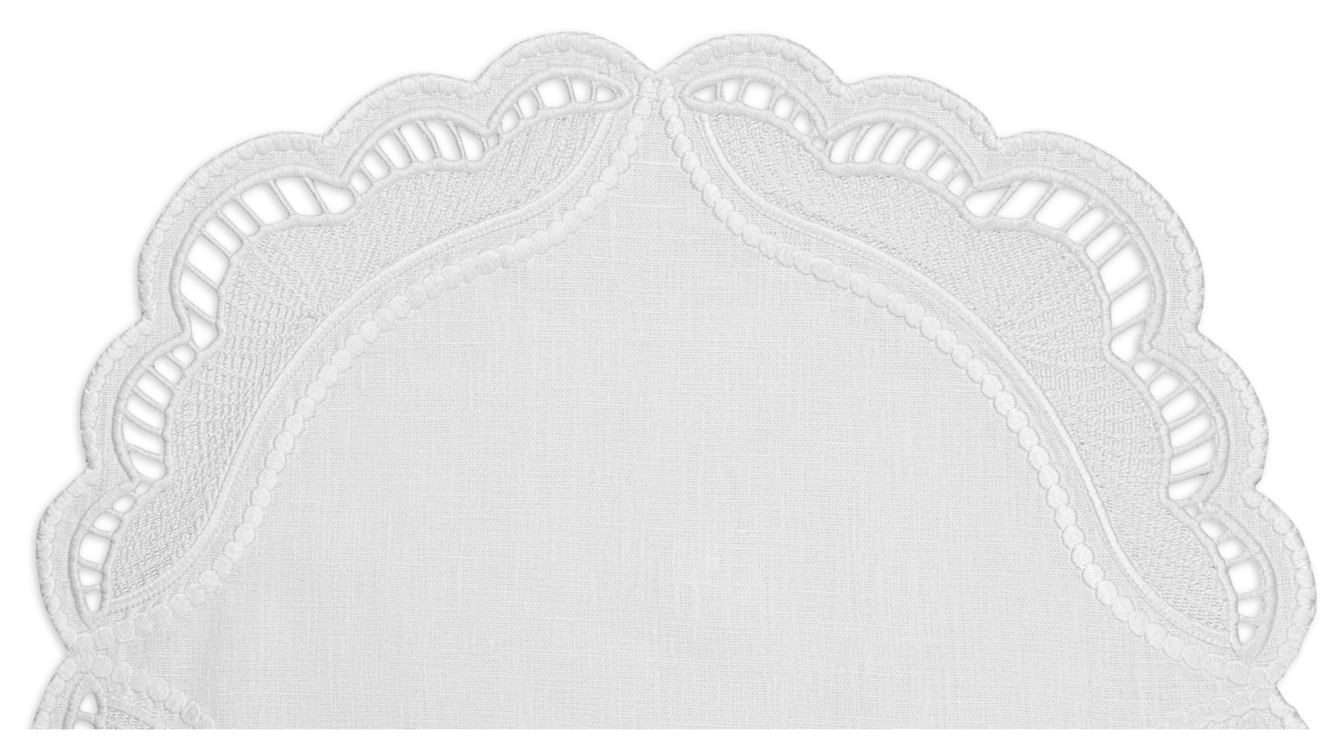 10677596 Truffle Bee Набор плейсматов круглых Truffle Bee Oyster 43см, 2шт, белый, лен Ткань - Вид №1