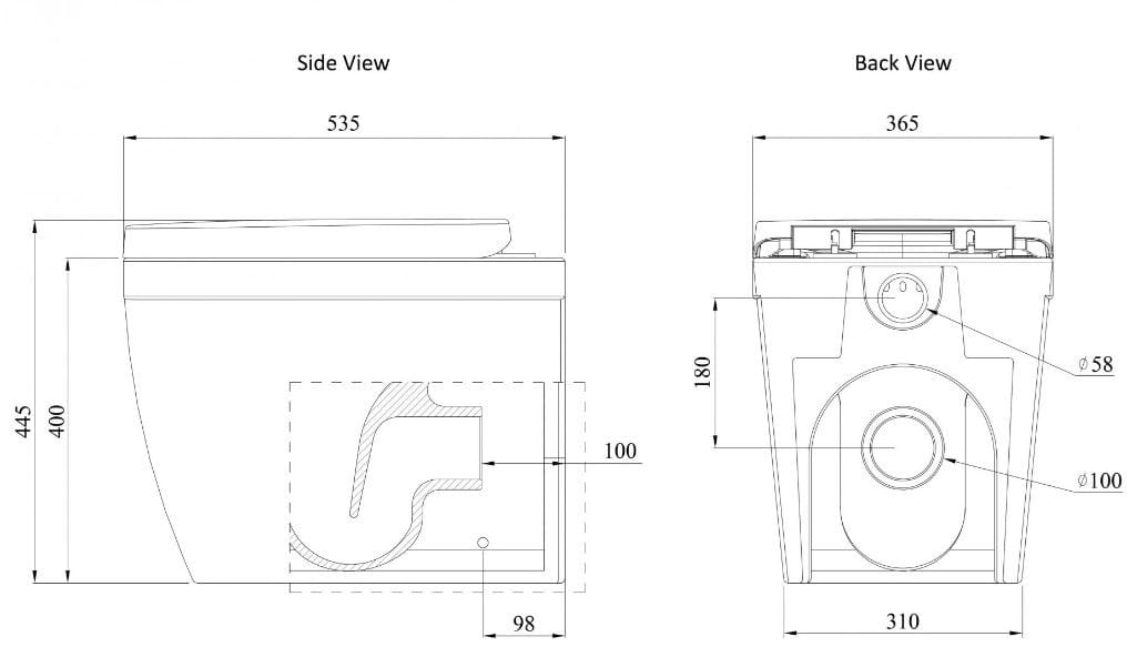 Керамический туалет без пола LUSSO BERKELEY ARCH-00089827 - Вид №4