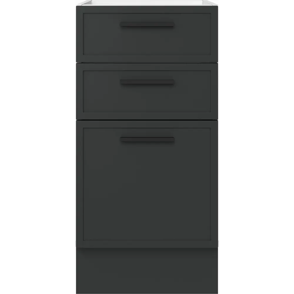 DELINIA Шкаф напольный Неро с 3 ящиками графит 40х82.5х58 см 86586490 STLM-0070503 - Вид №3