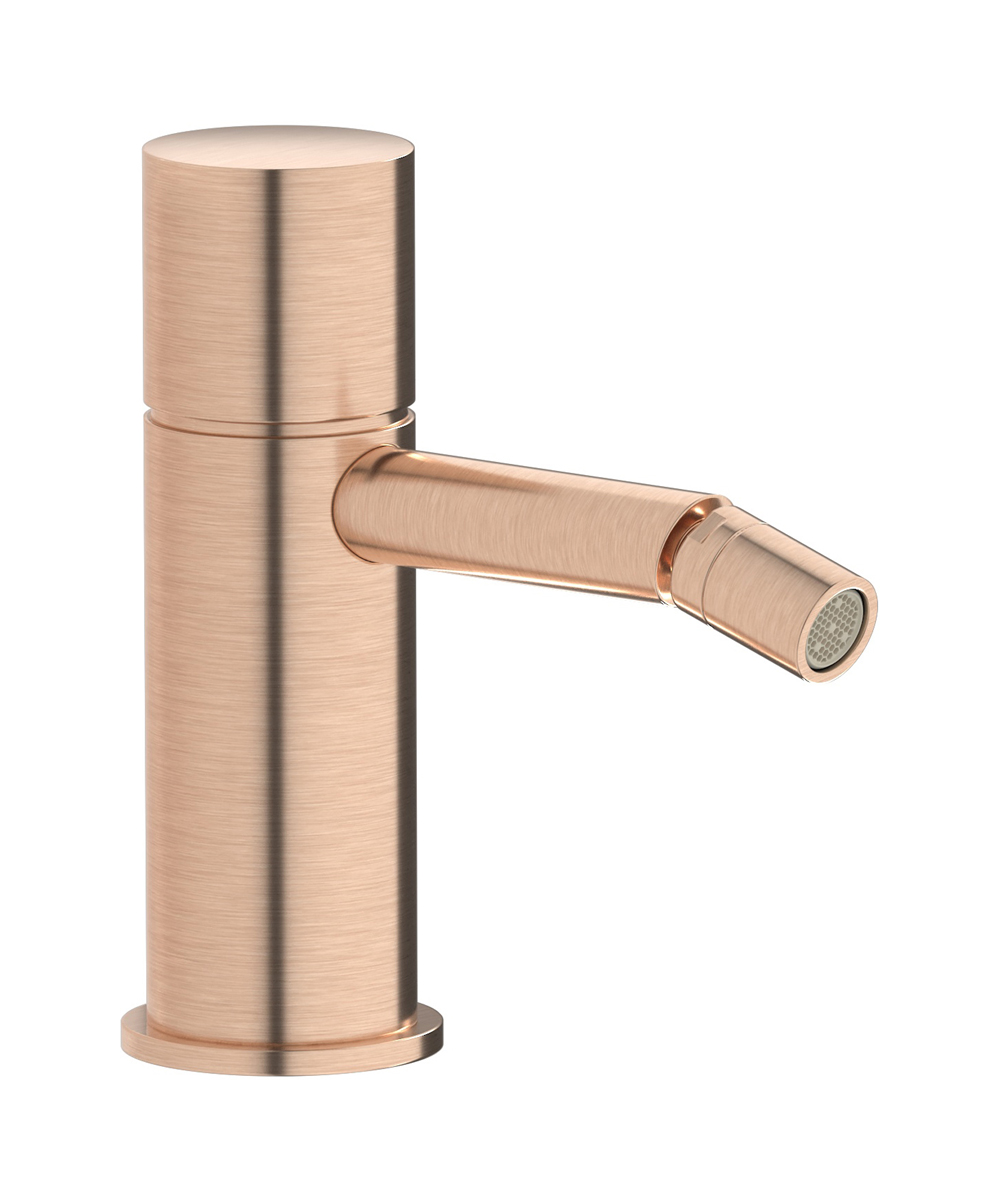 Смеситель для биде на 1 отверстие в комплекте с донным клапаном. WE ARE IB rr220sr Brushed Rose Gold Brera