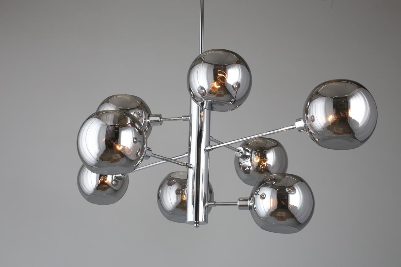 Подвесная люстра Omnilux Rilievo OML-93203-08 OMNILUX ДИЗАЙНЕРСКИЕ, RILIEVO 328704 Прозрачный;серый  - Вид №3
