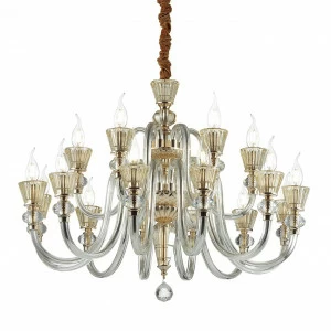 Подвесная люстра Ideal Lux Strauss SP18 золото IDEAL LUX ДИЗАЙНЕРСКИЕ, STRAUSS 109269 Золотой