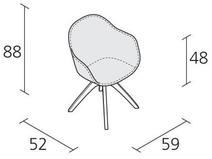 Alias Кожаное кресло с подлокотниками New lady 07b - Вид №6