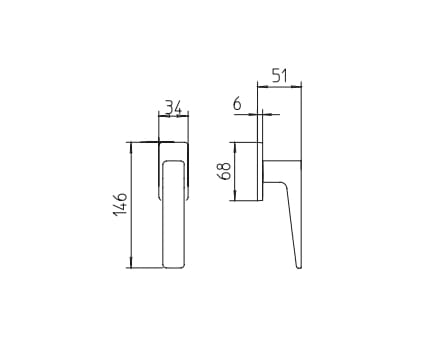 Латунная оконная ручка DK Mandelli1953 Virgo ARCH-00020841 - Вид №1