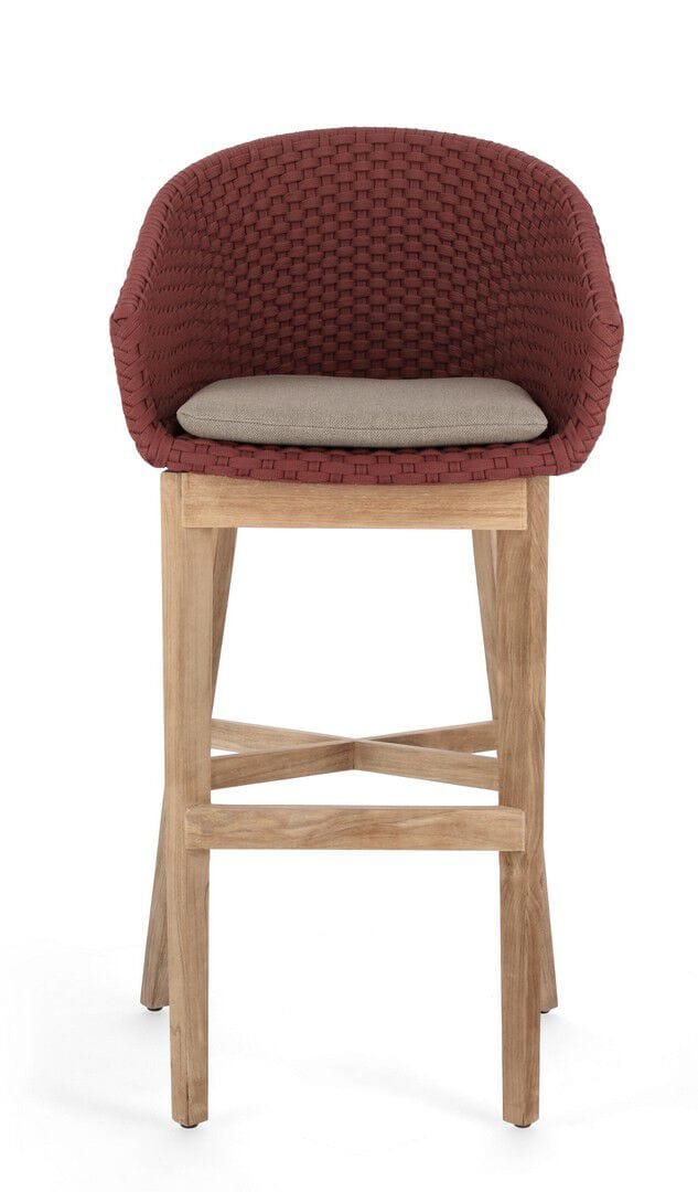 Высокий веревочный садовый стул с подставкой для ног BIZZOTTO Coachella ARCH-00132618 - Вид №13