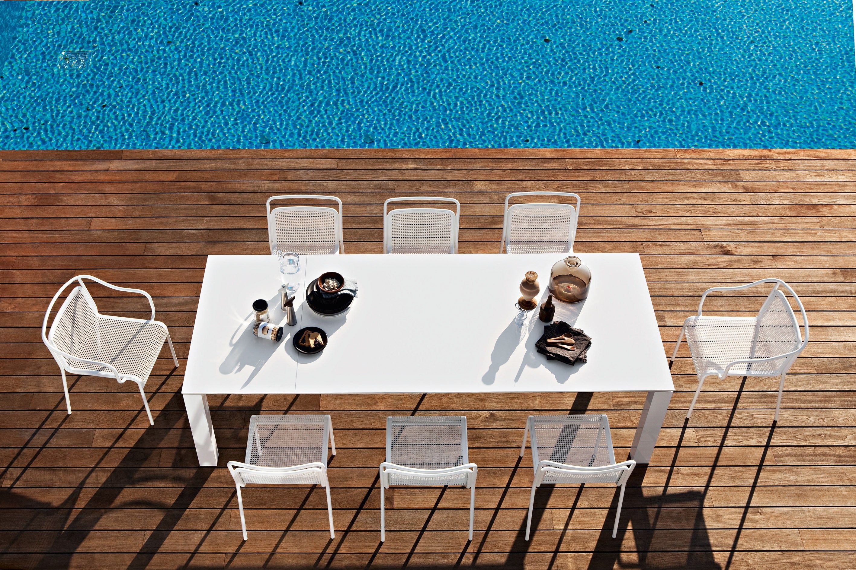 Алюминиевый прямоугольный выдвижной стол с порошковым покрытием Varaschin дольмен ARCH-00014195 - Вид №4