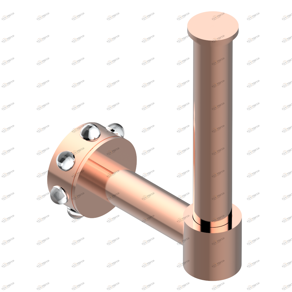 A2N-542 Бумагодержатель настенный резервный Thg-paris Mossi со светлым хрусталём Розовое золото A2N-542 CAT.F