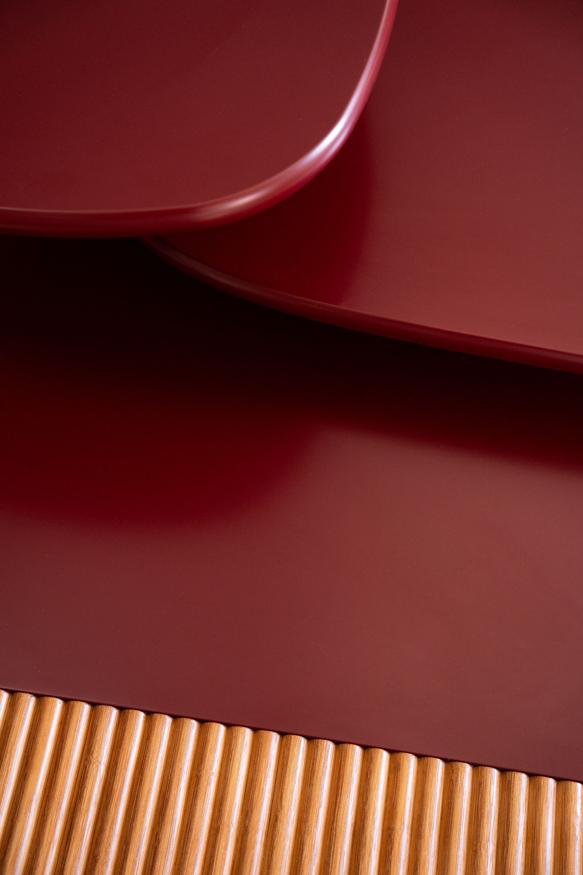 Низкий деревянный журнальный столик Bottega Intreccio TRIS NATURAE ARCH-00136231 - Вид №2