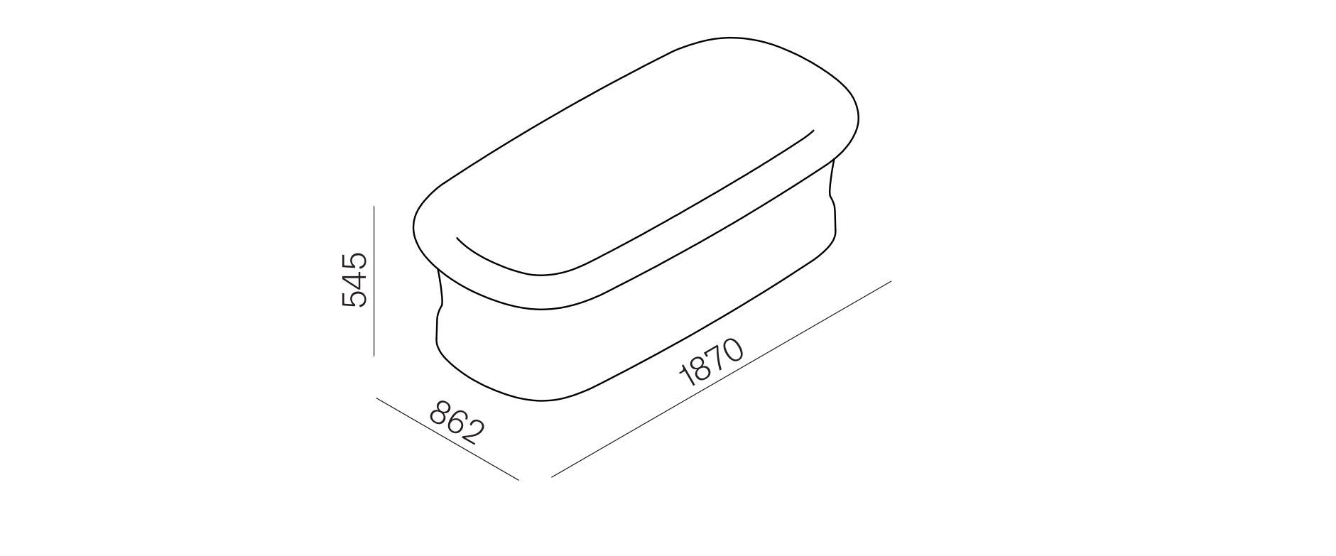 Овальная ванна в центре комнаты в Cristalplant® Agape SETTECENTO ARCH-00045323 - Вид №2