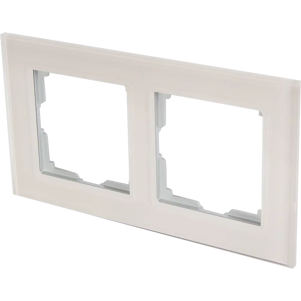 WERKEL Favorit - Стеклянная рамка для розеток и выключателей на 2 поста 82125388 STLM-0019717 - Вид №1
