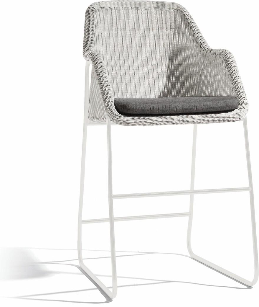 Барный стул 60 белый шнур 2мм кремовый Manutti Mood MNST635