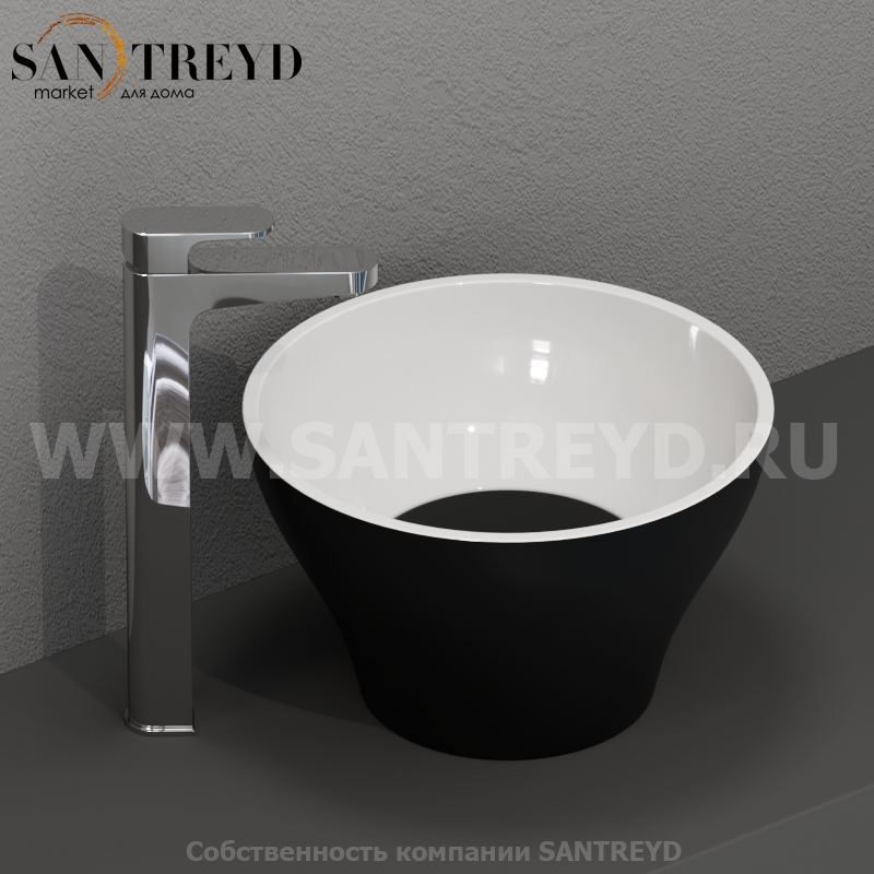 480324 Накладная раковина на столешницу  круглая Kerasan Deco