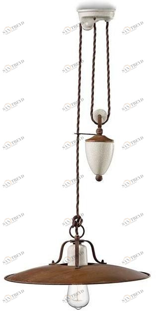 FERROLUCE Регулируемый подвесной светильник из металла Grunge C1436