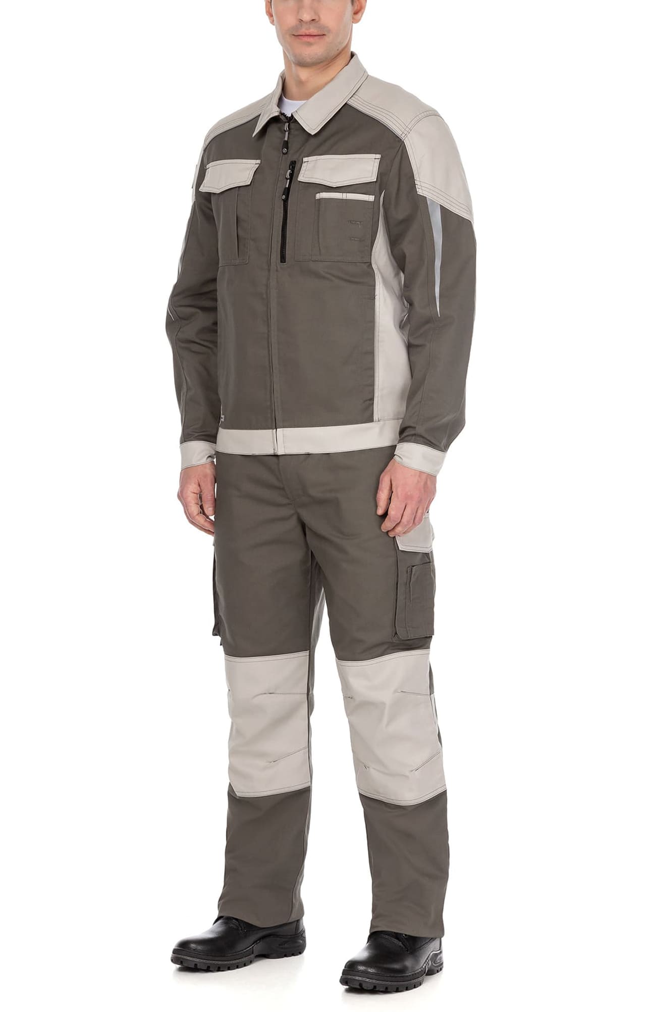 4957099 Костюм  NEW серый хаки с серым песком STATUS  Летняя спецодежда  размер 48-50/170-176  - Вид №10