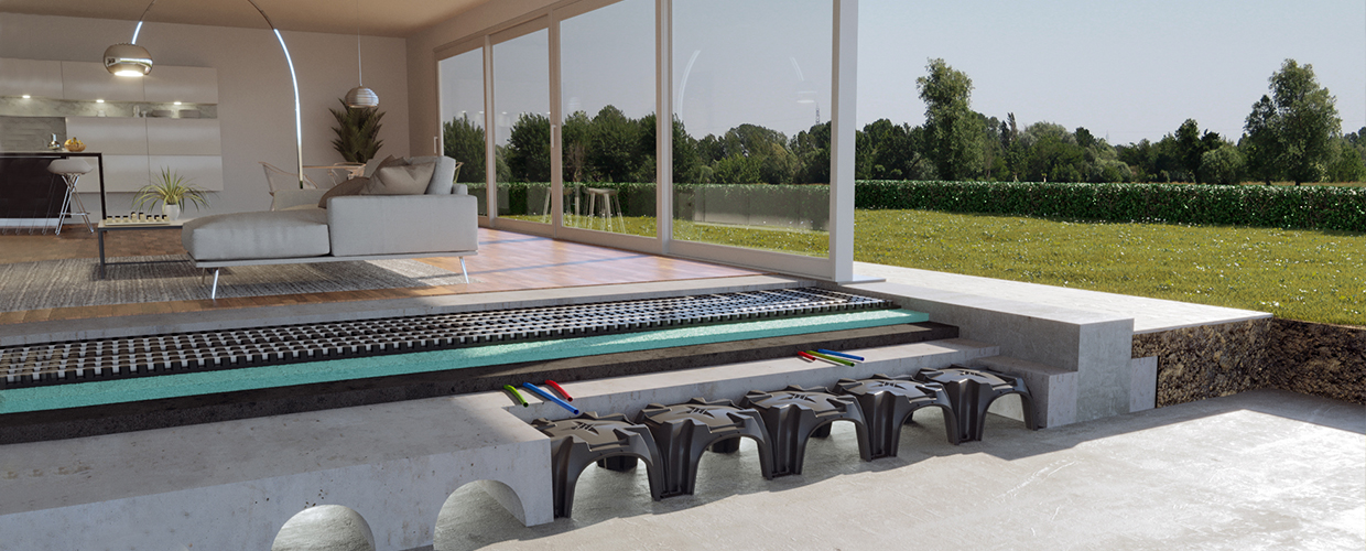 Modulo Опалубка для легких конструкционных заполнений и вентилируемых фундаментов и плит Geoplast  - Вид №1