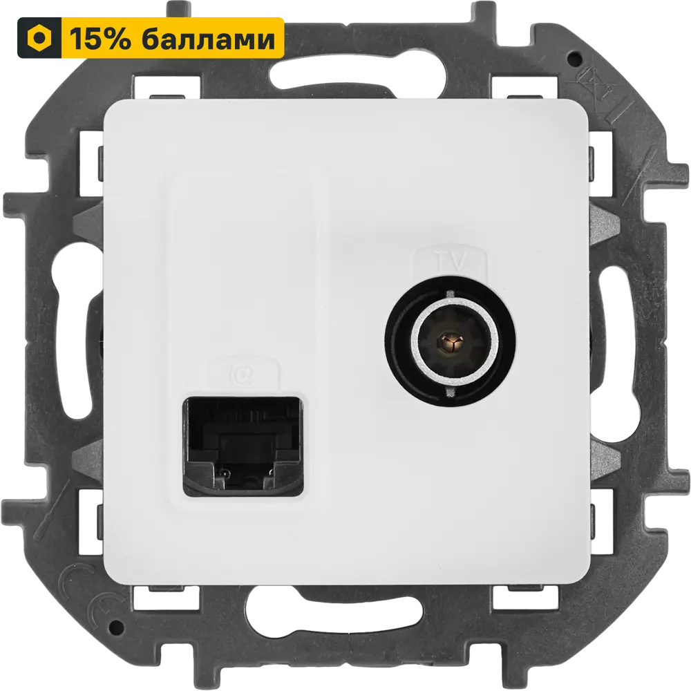 LEXMAN Lilian - комбинированная розетка ТВ+RJ45 для скрытого монтажа 86761373
